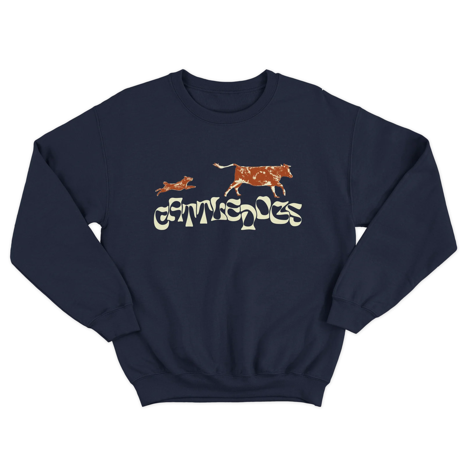 The Cattledogs — navy sweatshirt mockup
