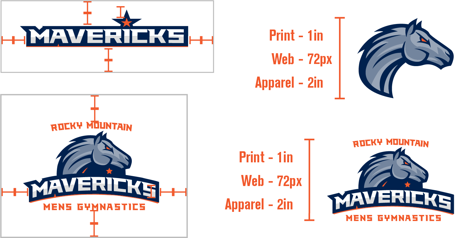Rocky Mountain Mavericks logo variations