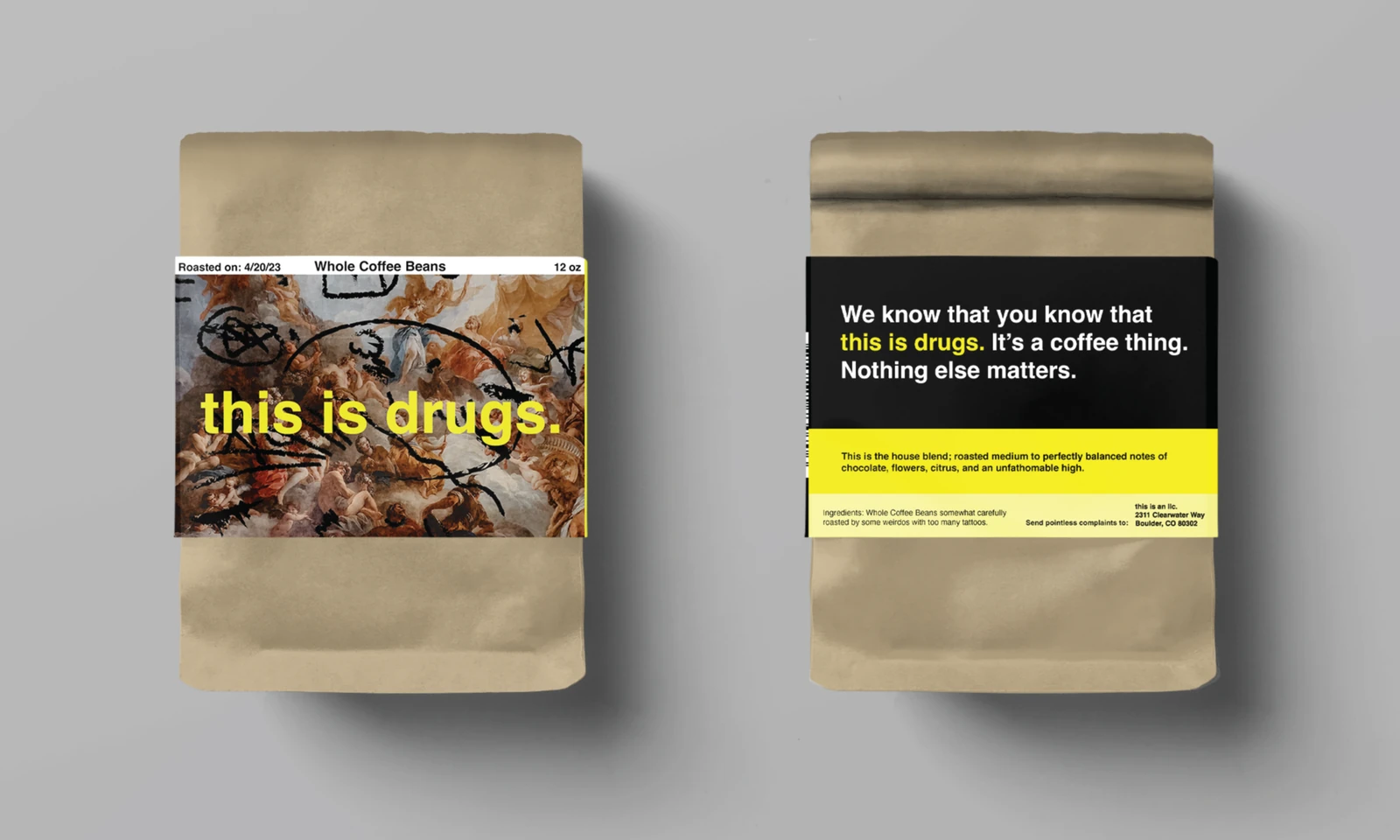 this is drugs. coffee packaging system